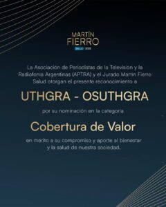 Nuestro programa ‘Compromiso con la vida’ fue nominado a los Martín Fierro Salud, fruto del esfuerzo sostenido en formación y prevención